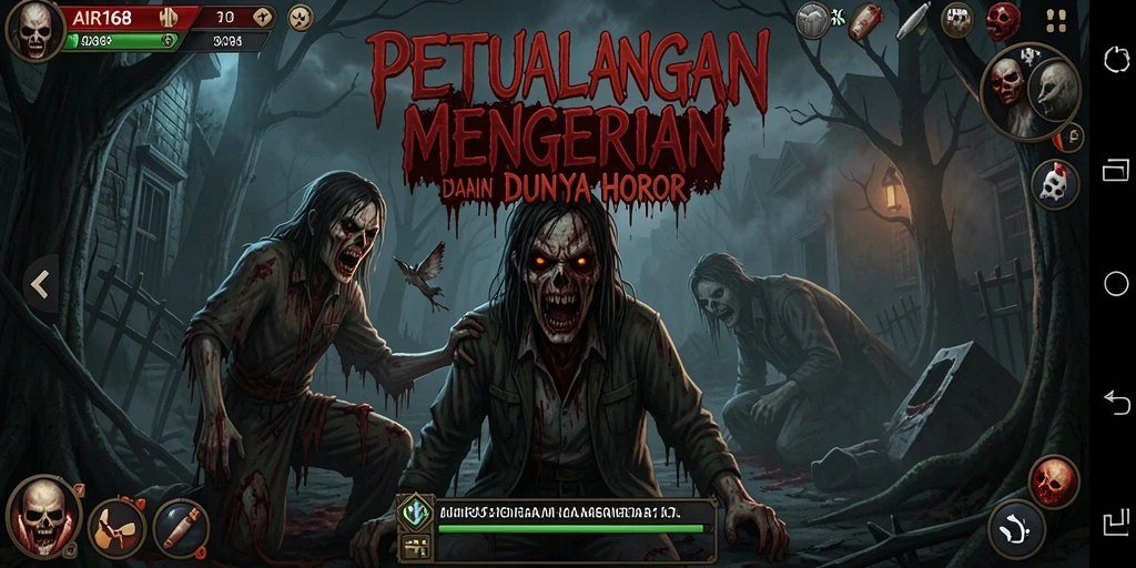 Gameplay menyeramkan di AIR168 menampilkan monster yang mengintai.