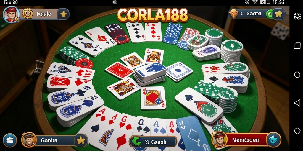 Tampilan gameplay Gaple yang seru di CORLA188.