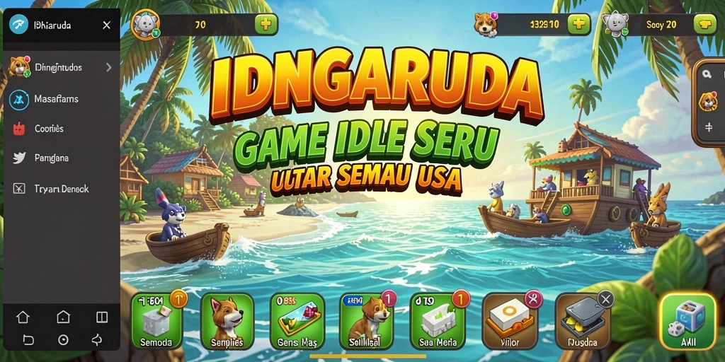 Tampilan gameplay yang menarik dan penuh warna di IDNGARUDA.