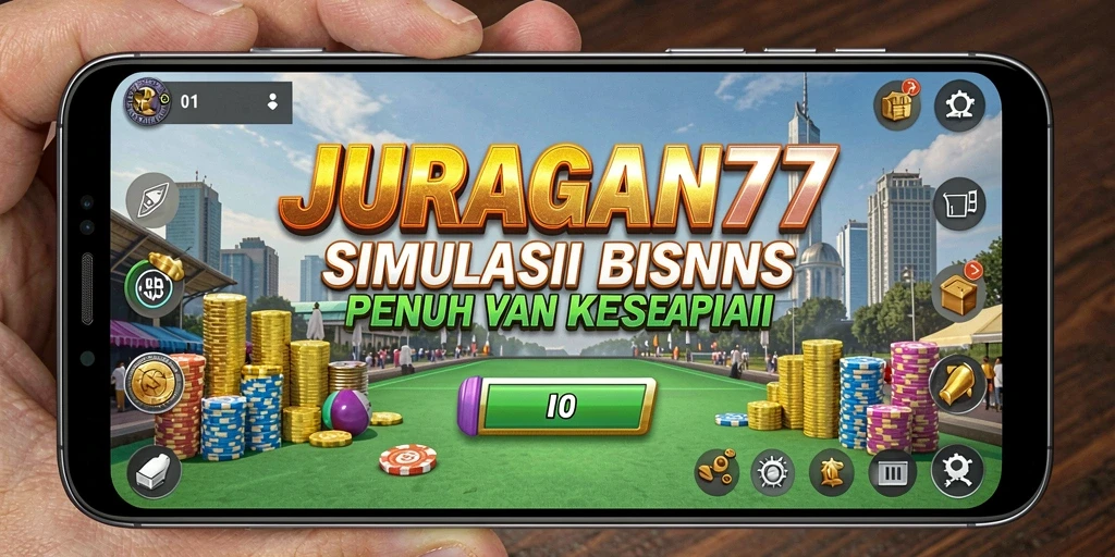 Tampilan gameplay JURAGAN77 menampilkan keseruan strategi bisnis.