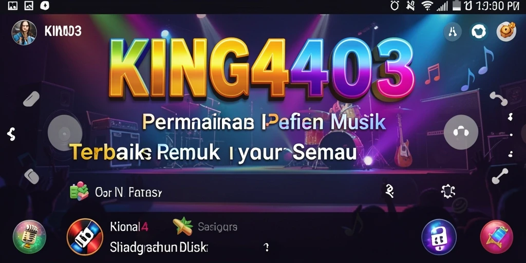 Screenshot utama KING403 menampilkan momen seru permainan musik yang interaktif.