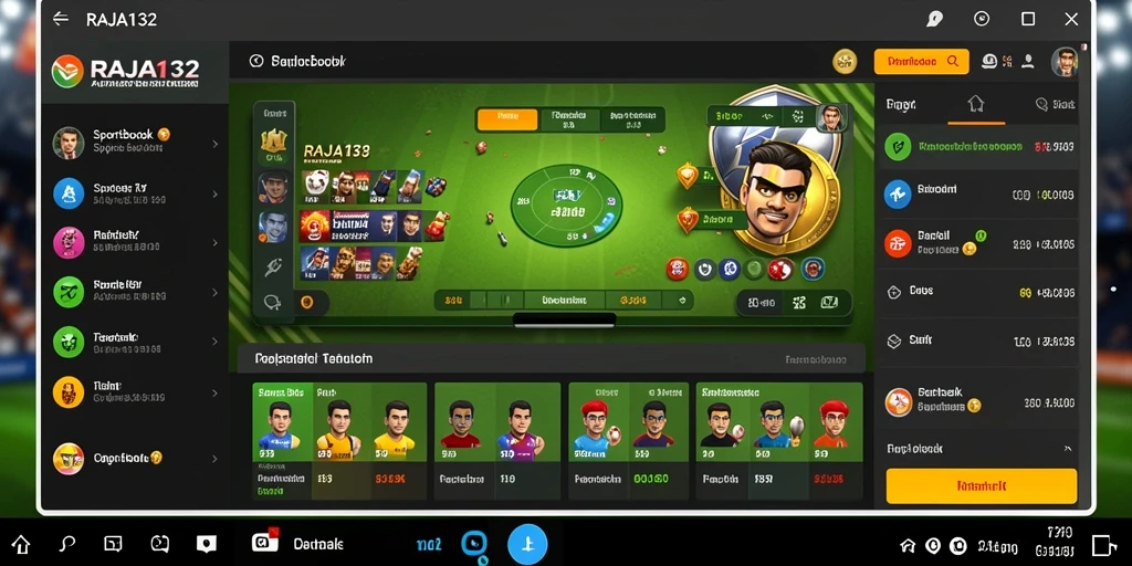 Screenshot utama RAJA132 menampilkan antarmuka taruhan olahraga yang menarik.