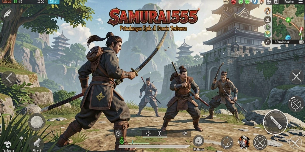 Screenshot dari gameplay <strong>SAMURAI555</strong> yang menampilkan kebebasan menjelajahi dunia terbuka.